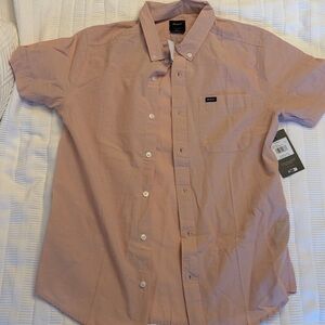 RVCA Tan Casual Button-Down Shirt